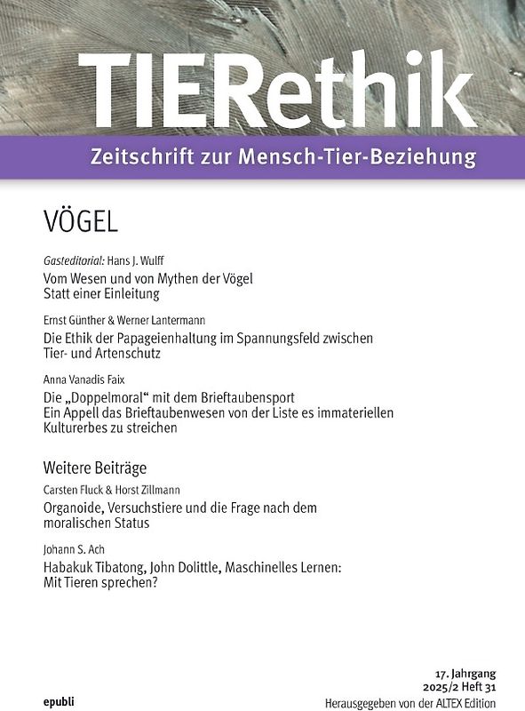 TIERethik (17. Jahrgang 2025/2)