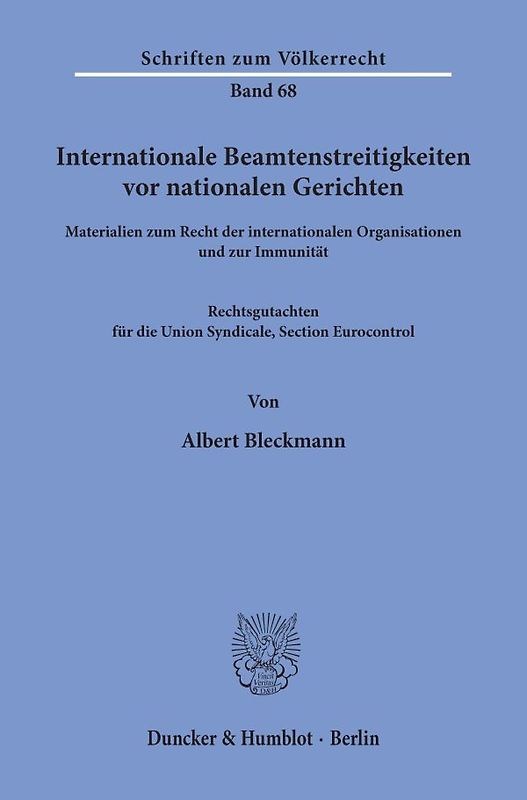 Internationale Beamtenstreitigkeiten vor nationalen Gerichten.
