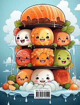 Comida Kawaii deliciosamente divertida | Libro de colorear | Simpáticos diseños kawaii para amantes de la comida