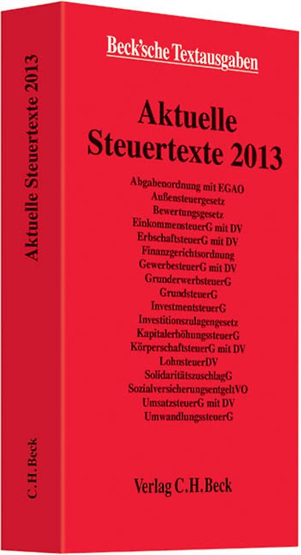Aktuelle Steuertexte 2013