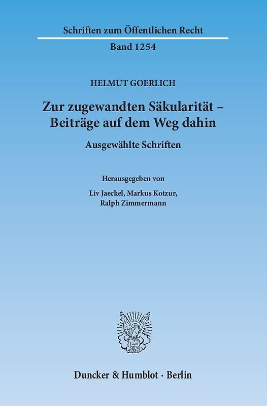 Zur zugewandten Säkularität – Beiträge auf dem Weg dahin.