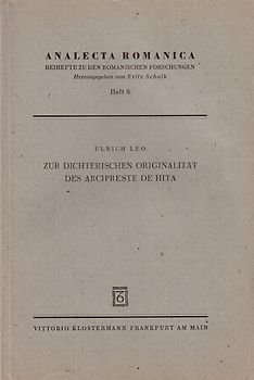 Zur dichterischen Originalität des Arcipreste de Hita