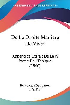 De La Droite Maniere De Vivre