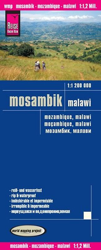 Reise Know-How Landkarte Mosambik, Malawi (1:1.200.000)
