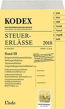 KODEX Steuer-Erlässe 2018 Band III