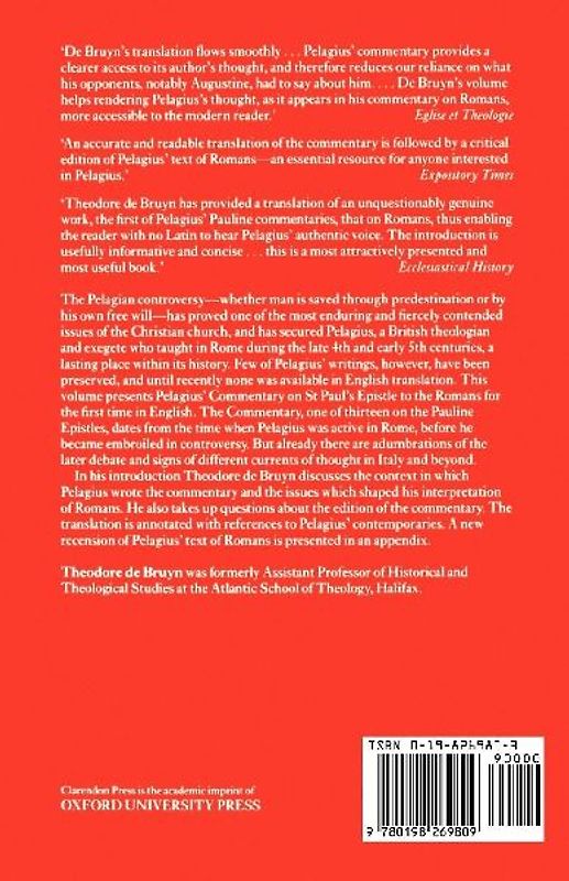Pelagius's Commentary on St Paul's Epistle to the Romans