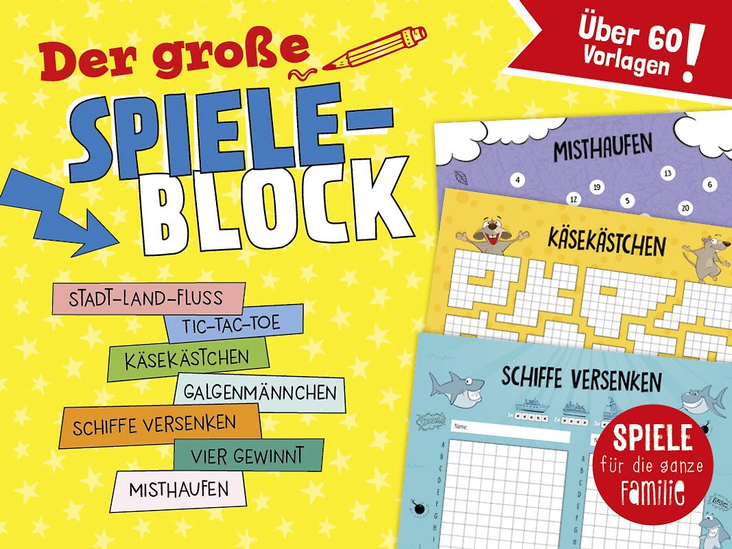 Der große Spieleblock - Spiele für die ganze Familie