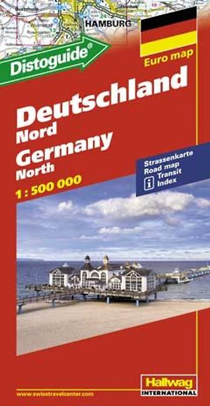 Deutschland Nord Strassenkarte 1:500 000