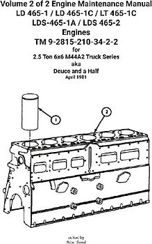 Volume 2 of 2 Engine Maintenance Manual LD 465-1 / LD 465-1C / LT 465-1C LDS-465-1A / LDS 465-2 Engines TM 9-2815-210-34-2-2