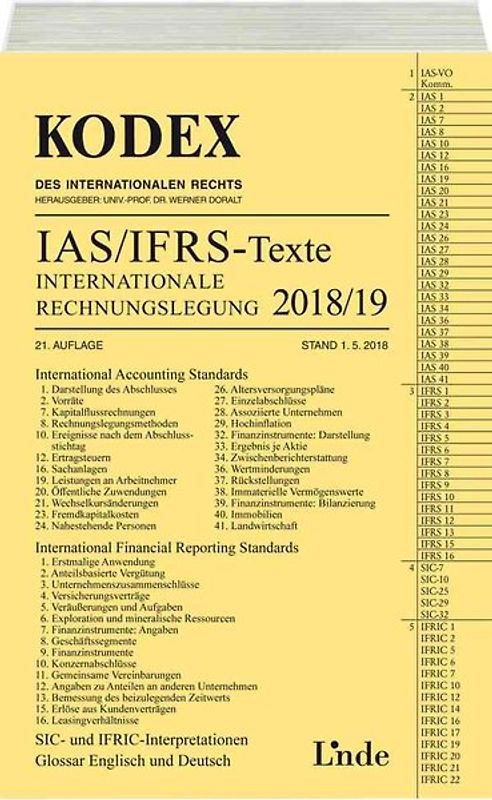 KODEX Internationale Rechnungslegung IAS/IFRS - Texte 2018/19