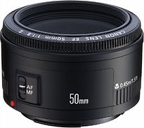 Canon EF 50 mm F1.8 II 52 mm Objectif (adapté à Canon EF) noir