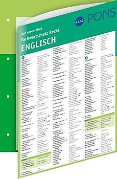 Fachwortschatz Recht auf einen Blick: Englisch. Deutsch-Englisch