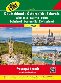 Deutschland - Österreich - Schweiz, Autoatlas 1:300.000