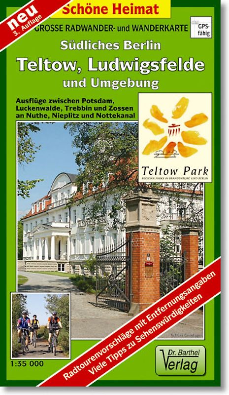 Radwander- und Wanderkarte Südliches Berlin, Teltow, Ludwigsfelde und Umgebung