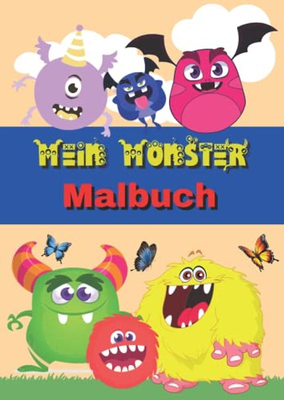 Mein Monster Malbuch: A4 Malbuch für Kinder mit 62 Seiten