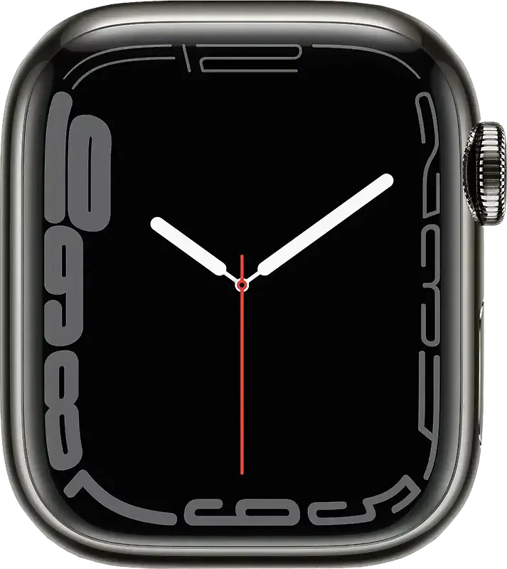 Apple Watch Series 7 41 mm Boîtier acier inoxydable graphite [Wi-Fi + Cellulaire]