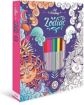 Art Academy Zodiac: Coloring Kit With Dual-tip Brush Pens and Stencils