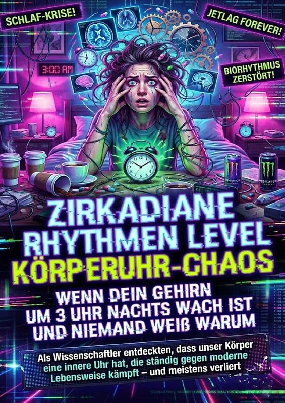 Zirkadiane Rhythmen Level Körperuhr-Chaos: Wenn dein Gehirn um 3 Uhr nachts wach ist und niemand weiß warum