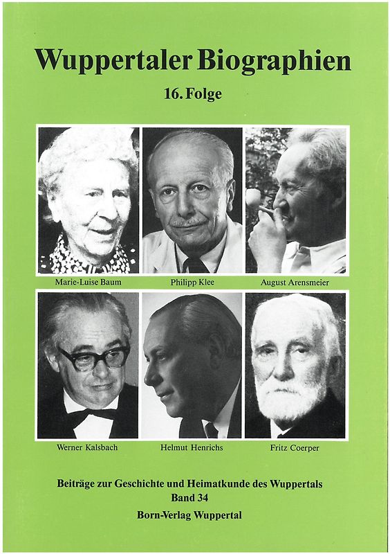 Wuppertaler Biographien / Wuppertaler Biographien 16. Folge