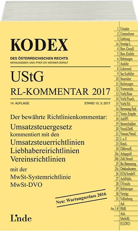 KODEX UStG-Richtlinien-Kommentar 2017
