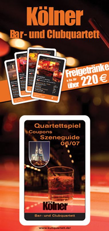 Kölner Bar- und Clubquartett 2007. Quartettspiel - Coupons - Szeneguide