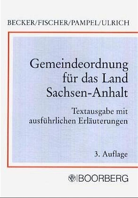 Gemeindeordnung für das Land Sachsen-Anhalt