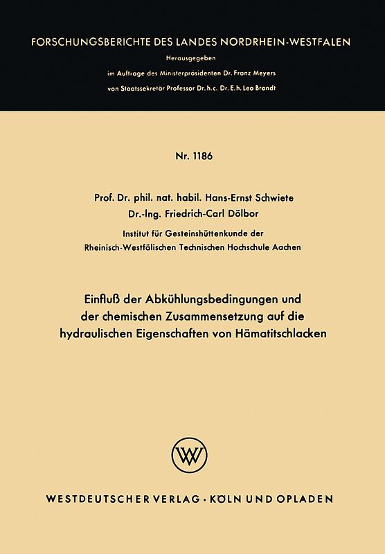 Einfluß der Abkühlungsbedingungen und der chemischen Zusammensetzung auf die hydraulischen Eigenschaften von Hämatitschlacken
