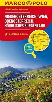 MARCO POLO Regionalkarte Österreich 01 Niederösterreich, Wien 1:200.000