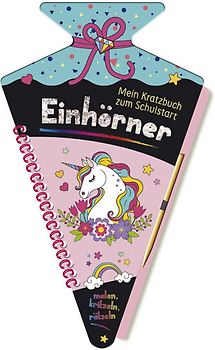 Mein Kratzbuch zum Schulstart - Einhörner