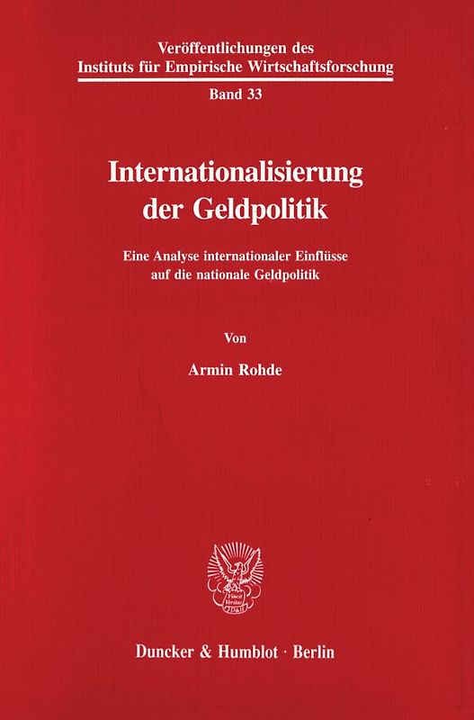 Internationalisierung der Geldpolitik.