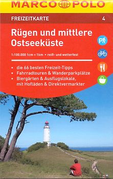 MARCO POLO Freizeitkarte Rügen und mittlere Ostseeküste