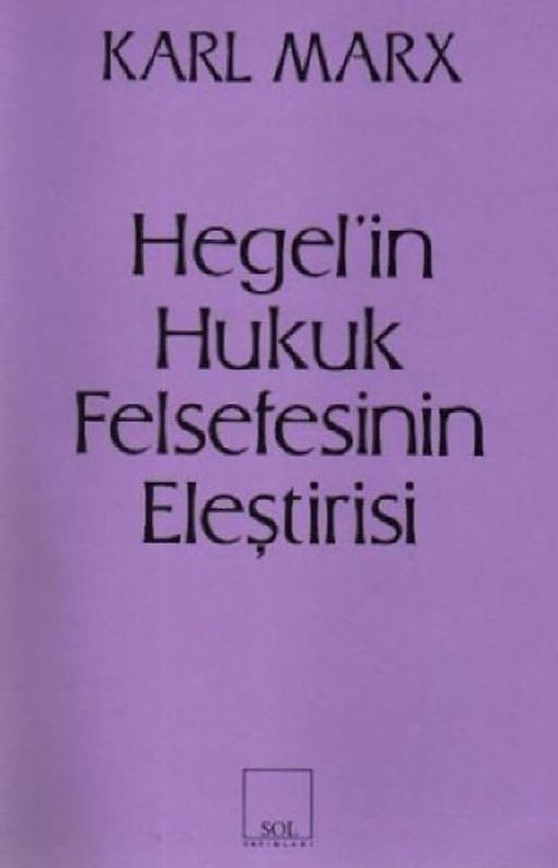 Hegelin Hukuk Felsefesinin Elestirisi