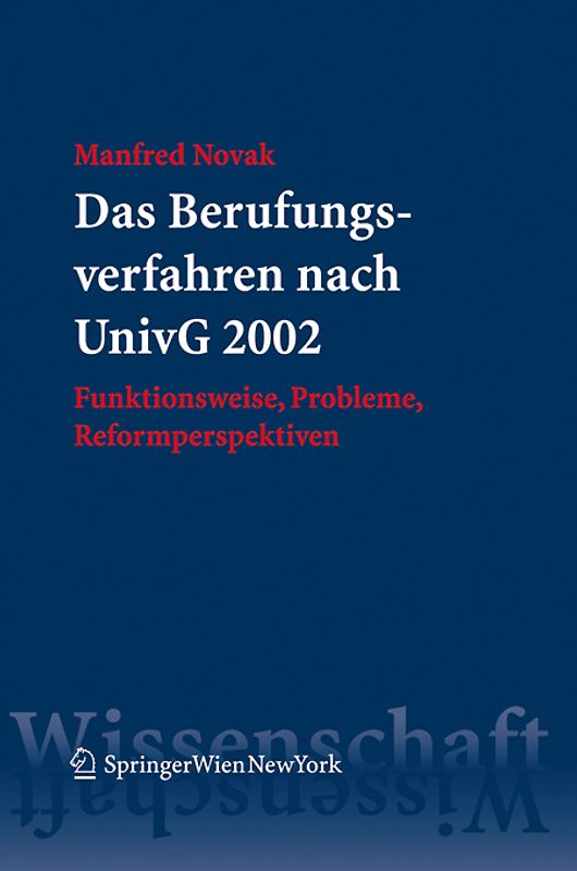 Das Berufungsverfahren nach UnivG 2002
