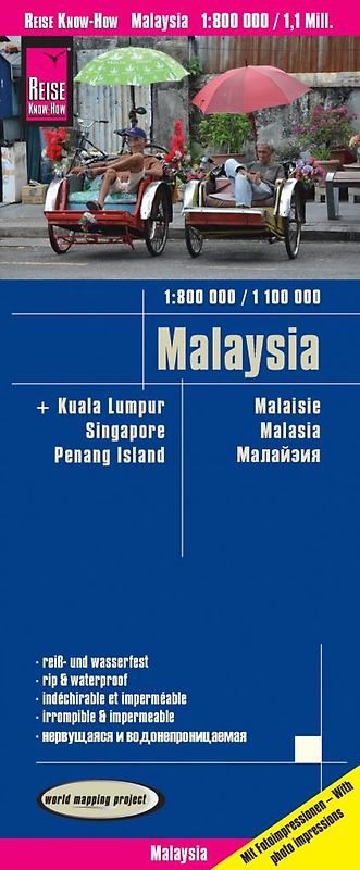 Reise Know-How Landkarte Malaysia (West 1:800.000 / Ost 1:1.100.000)