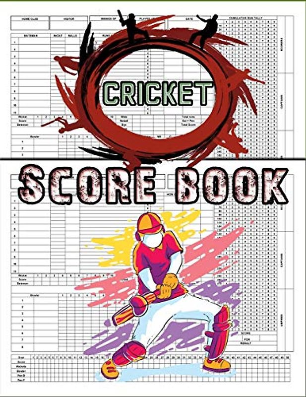 Cricket Score Book: 100 Cricket Score Sheets, Cricket Score Keeper, Game Score Keeper