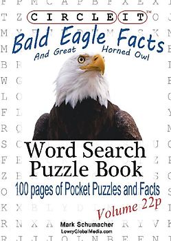 Circle It, Bald Eagle and Great Horned Owl Facts, Pocket Size, Word Search, Puzzle Book