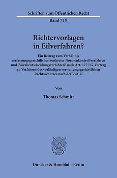 Richtervorlagen in Eilverfahren?