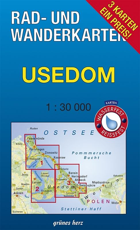 Rad- und Wanderkarten-Set: Usedom