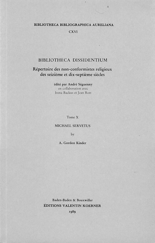 Bibliotheca Dissidentium X