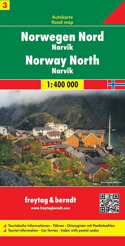 Norwegen Nord - Narvik, Autokarte 1:400.000
