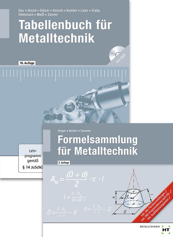 Paketangebot Tabellenbuch für Metalltechnik und Formelsammlung für Metalltechnik