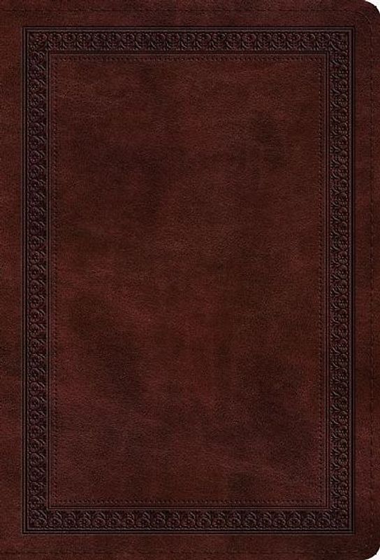 ESV Large Print Compact Bible, Red Letter (Trutone, Mahogany, Border Design)