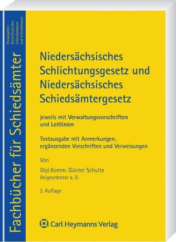 Niedersächsisches Gesetz über gemeindliche Schiedsämter