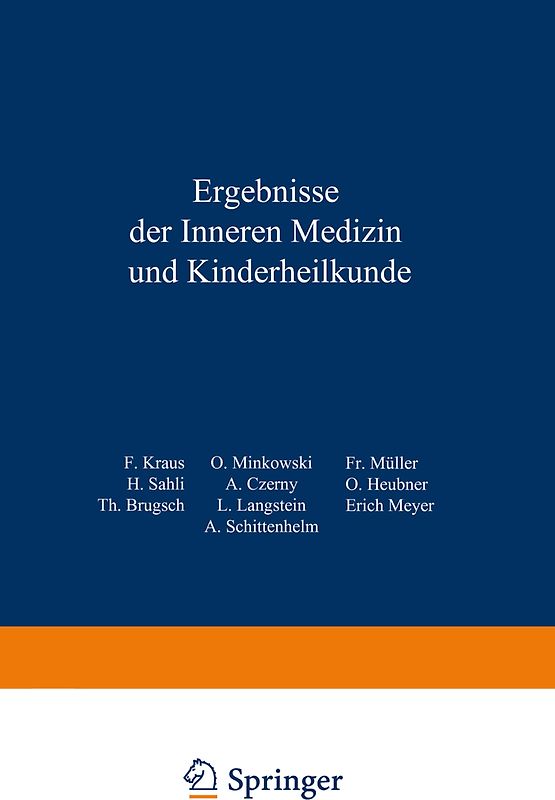 Ergebnisse der inneren Medizin und Kinderheilkunde