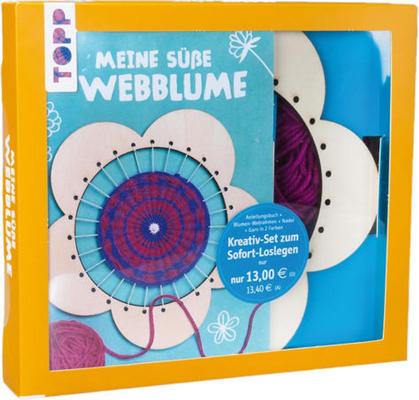 Kreativ-Set Meine süße Webblume (Buch + Material)