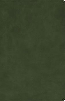 CSB Large Print Personal Size Reference Bible, Optimal Type, Holman Handcrafted Collection, Marbled Olive Premium Calfskin