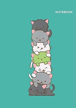 Notebook: Cat notebooks, With Lined Pages, 110 pages [55 sheets], (8.27" x 11.69" (A4), Agender Pride Kawaii Cats - Cute LGBTQ Graphic Anime Art Notebook Cover.