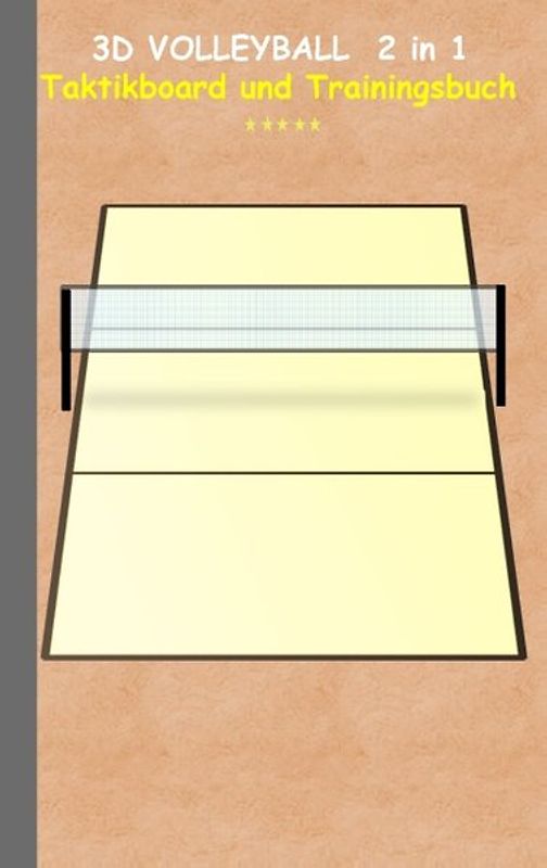 3D Volleyball 2 in 1 Taktikboard und Trainingsbuch