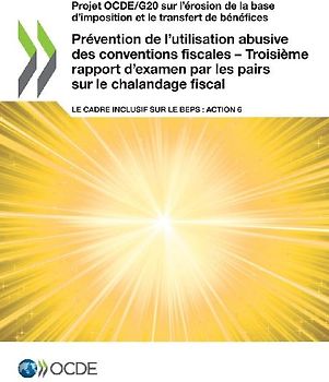Prévention de l'utilisation abusive des conventions fiscales - Troisième rapport d'examen par les pairs sur le chalandage fiscal