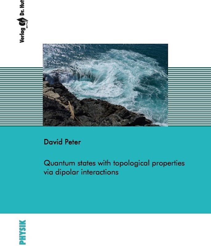 Quantum states with topological properties via dipolar interactions